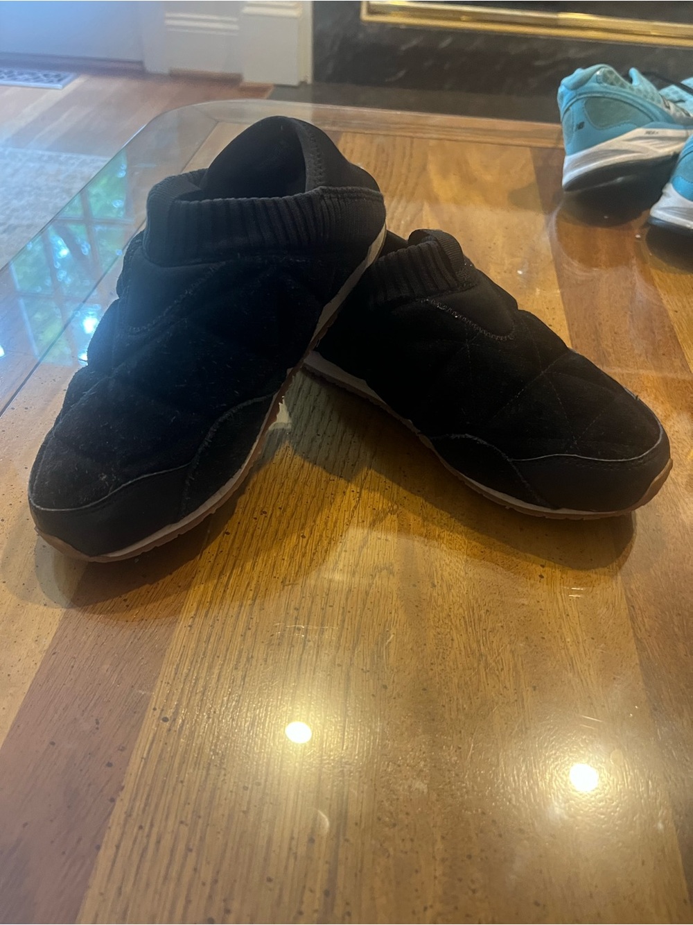 Teva Black Quilted Slip-On Sneakers